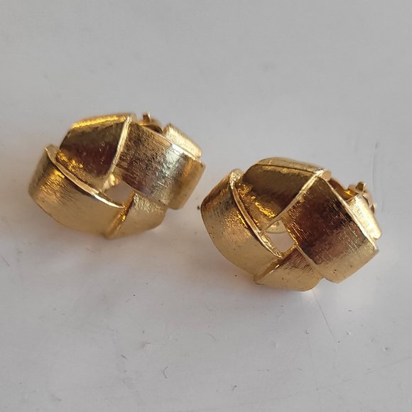 Gold Plated Earrings -1980s - Picture 2 of 3